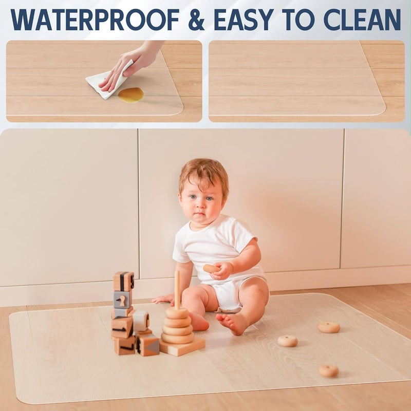 Futurwit Desk Chair Mat for Hard Floors, 60" x 48" Office Clear Protector Mat for Hardwood, Easy Glide Plastic Floor Mat for Office Home (Rectangle) - Image 5
